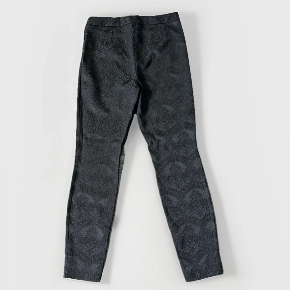 Dolce & Gabbana Jacquard Textured High-Waist Floral Embroidery Black Glam‎ 40/8 - Picture 4 of 10